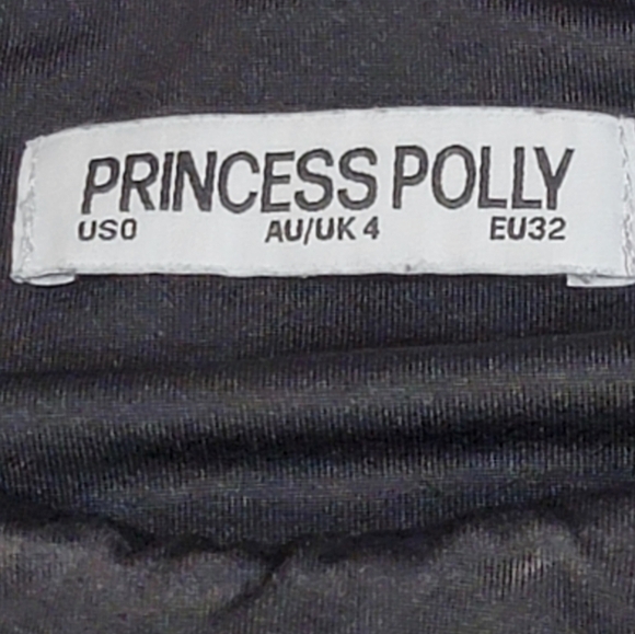 Princess Polly Uzo Top Black Lower Impact Size 0 Open Back Top - Picture 6 of 12